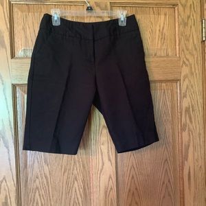 Black dressy Bermuda shorts